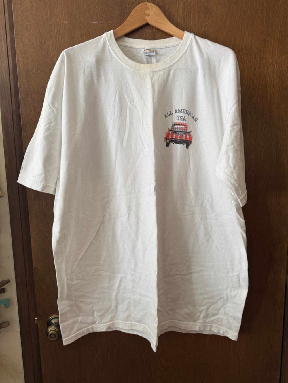 All American USA White Short Sleeve Graphic Tee - White